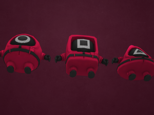 squid game guys - geometric Modello di stampa 3D