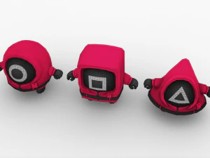 squid game guys - geometric 3D Print Model