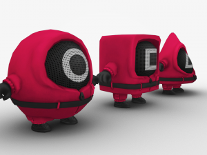 squid game guys - geometric Modello di stampa 3D
