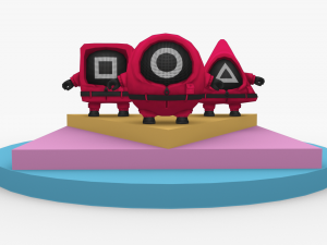 squid game guys - geometric Modello di stampa 3D
