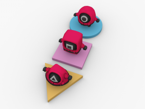 squid game guys - geometric Modello di stampa 3D