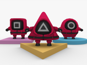 squid game guys - geometric Modello di stampa 3D
