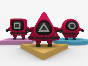squid game guys - geometric 3D Print Model