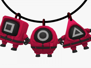 squid game guys - geometric Modello di stampa 3D