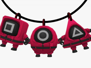 squid game guys - geometric 3D Print Model