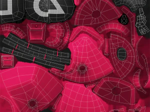squid game guys - geometric 3D Print Model