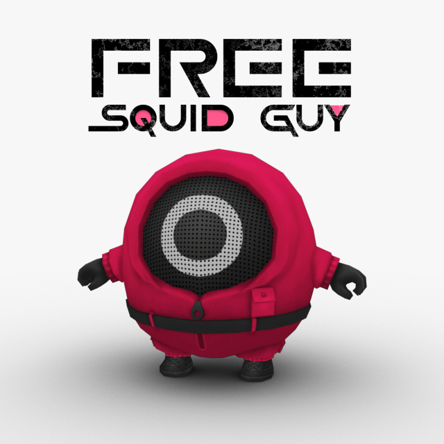 Free squid game guy 3D Print Model .c4d .max .obj .3ds .fbx .stl .blend 
