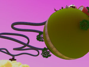 Kaito Planet and Snake Path 3D Model