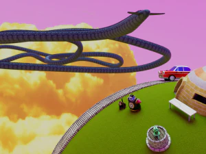 Kaito Planet and Snake Path 3D Model