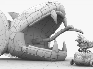 Kaito Planet and Snake Path 3D Model