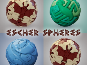 Escher Spheres animated 3D-Modell