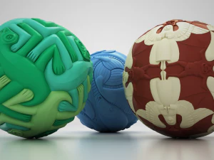 Escher Esferas animadas Modelo 3D