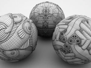 Escher Esferas animadas Modelo 3D