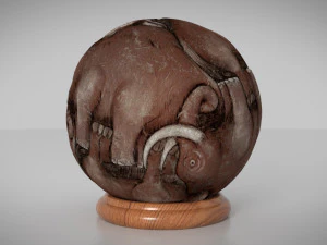 Pr&auml;historische Kugel 3D Modell