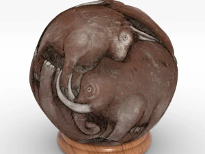 Pr&auml;historische Kugel 3D Modell