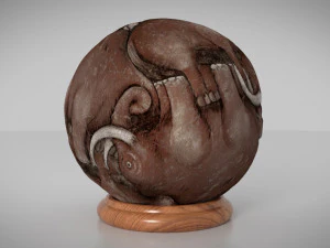 Pr&auml;historische Kugel 3D Modell