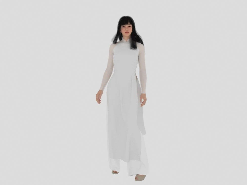 3d people model 36 o di vit nam 3D Model .c4d .max .obj .3ds .fbx .stl .blend 