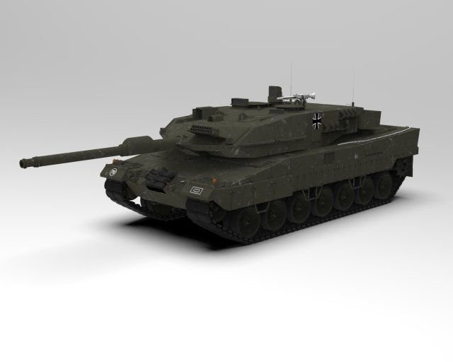 Leopard 2A6 Tank Modello 3D .c4d .max .obj .3ds .fbx .stl .blend 