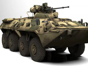 BTR-80 Russian APC 3D Model