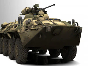 BTR-80 Russian APC 3D Model