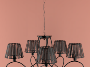 ceiling chandelier for living room 5 lamps Modello 3D