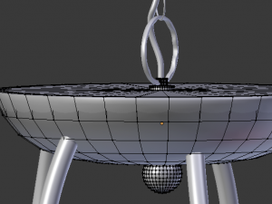 ceiling chandelier for living room 5 lamps Modello 3D