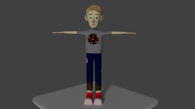 male cartoon style character Modelo 3D .c4d .max .obj .3ds .fbx .stl .blend 