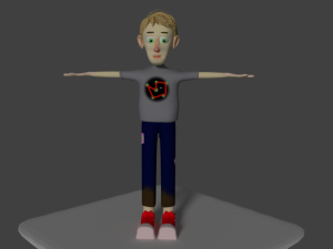 male cartoon style character 3D 모델