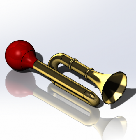 bugle horn 3D 모델 .c4d .max .obj .3ds .fbx .stl .blend 