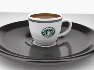 x&iacute;cara de caf&eacute; starbucks Modelo 3D