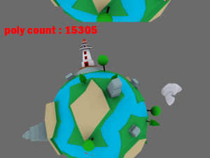 low poly earth 3D Model