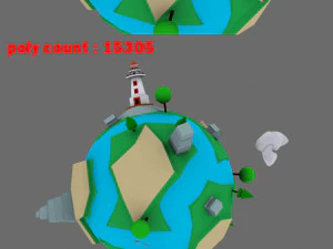 low poly earth 3D Model
