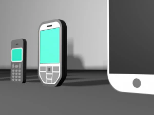 手机的演变 3D 模型