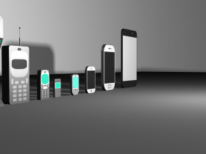mobile phones evolution 3D Model