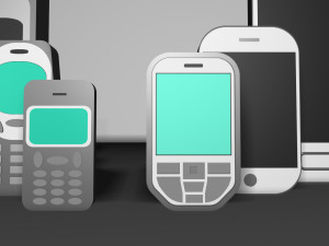 mobile phones evolution 3D Model