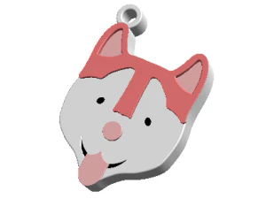 chaveiro senhor cachorro Modelo de Impressão 3D