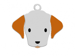 keychain mr dog Modello di stampa 3D