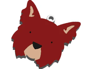 चाबी का गुच्छा श्री कुत्ता 3D प्रिंट मॉडल