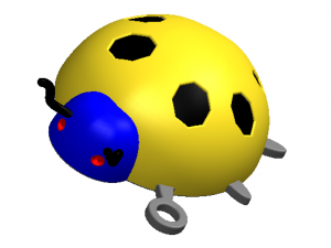 keychain lady bird 3D Print Model
