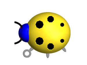 keychain lady bird 3D Print Model