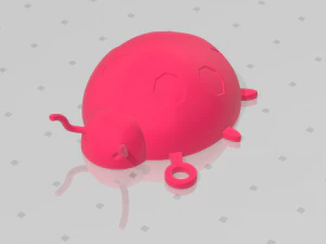 keychain lady bird 3D Print Model