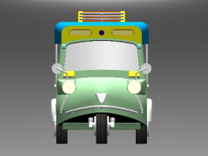 tuk tuk 3 wheel frog car 3D 打印模型