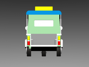 tuk tuk 3 wheel frog car 3D 打印模型
