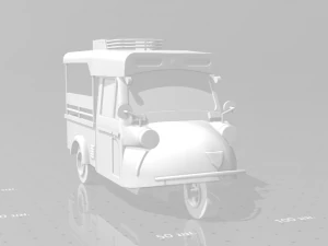 tuk tuk 3 wheel frog car 3D Print Model