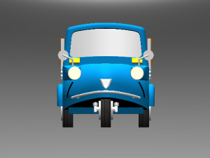tuk tuk 3 wheel frog car in farm Modèles 3D en vedette