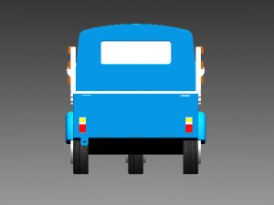 tuk tuk 3 wheel frog car in farm Modèles 3D en vedette