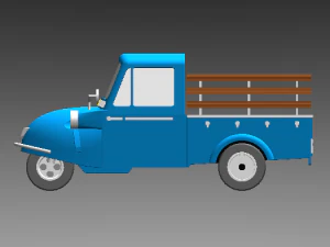carro sapo de 3 rodas tuk tuk na fazenda Modelo de Impressão 3D