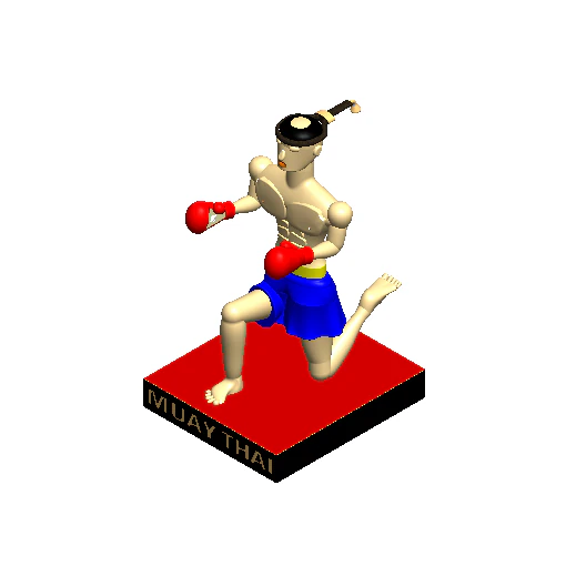 Muay thai doll 3D Print Model .c4d .max .obj .3ds .fbx .stl .blend 