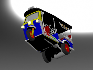 tuk tuk 3 wheel bangkok 3D Baskı Modeli