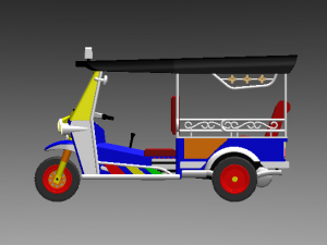 tuk tuk 3 wheel bangkok 3D Baskı Modeli
